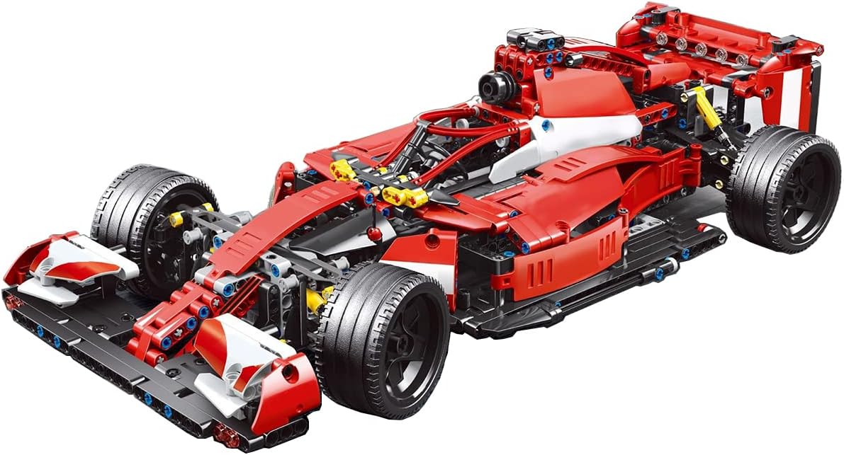 Red Super Sports Car MOC Building Blocks Toys, 1:10 Scale Model Car Kits (1250 Pcs) X5452