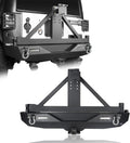 Rear Bumper with Spare Tire Carrier & Receiver Hitch & 2x LED Floodlights Y180909