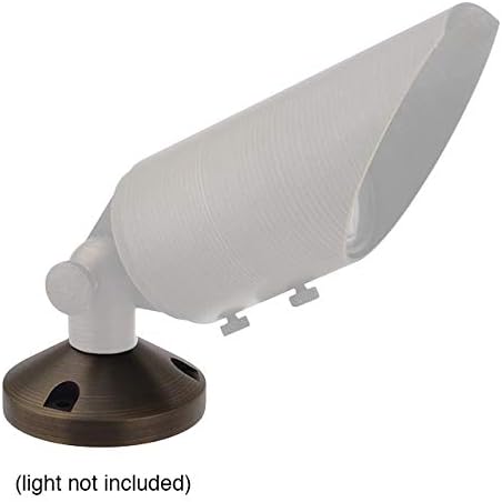 Antique Brass Finish Low Voltage Landscape Spot Light with Ground Spike, Pack of 2 Q337213