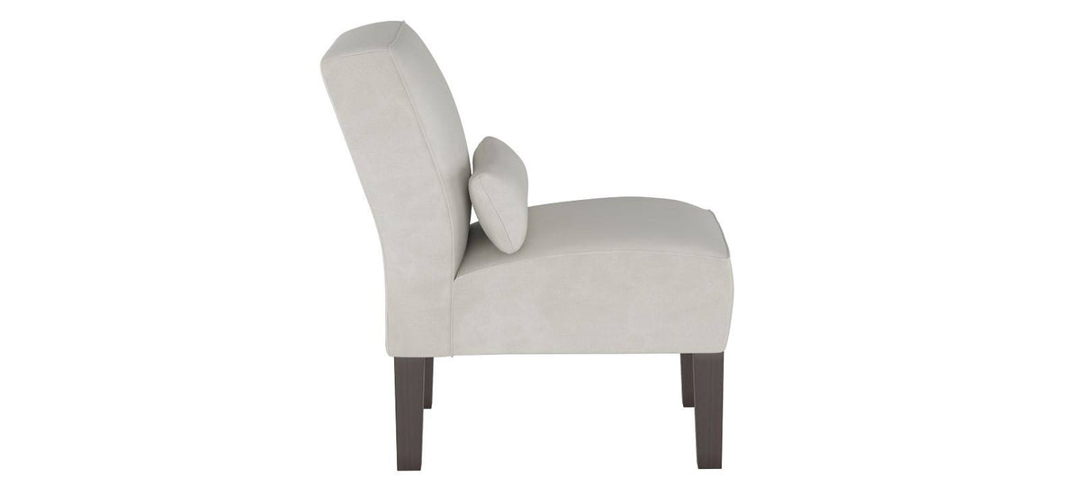 Velvet Light Grey Accent Chair F805