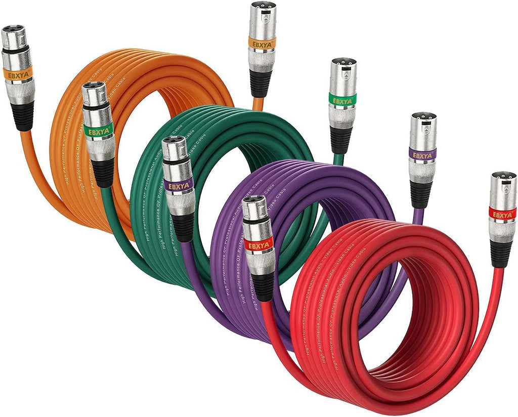 50 Ft 4 Pack XLR Microphone Cable E2301