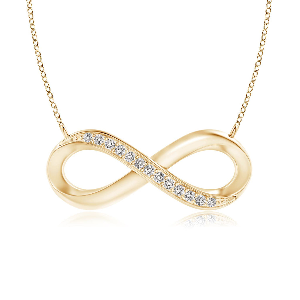 Diamond Infinity Pendant Necklace in 14K Yellow Gold A47200