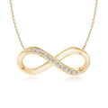 Diamond Infinity Pendant Necklace in 14K Yellow Gold A47200