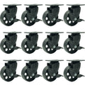 All Black Metal Swivel Plate Caster Wheel with Brake M875745