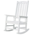 White Poly Lumber Rocking Chair with High Back M159