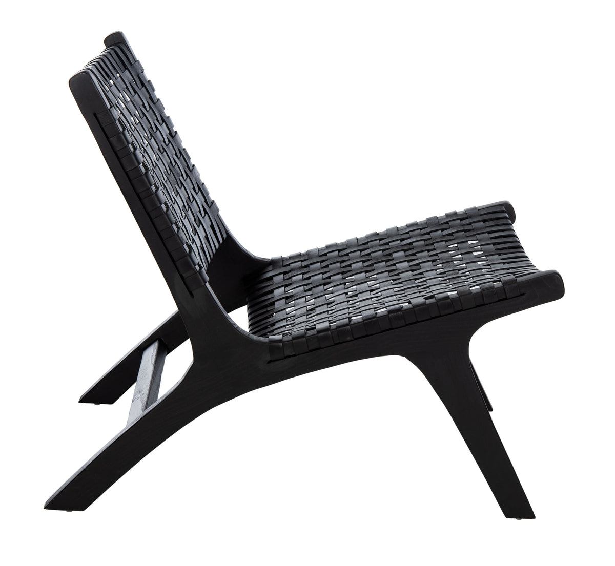 Black Leather Accent Chair W1988