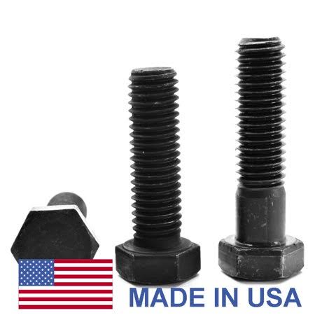 9/16 inch-18 x 4 1/2 inch Fine Thread Grade 5 Hex Cap Screw Black Oxide Pk 100 Q205380