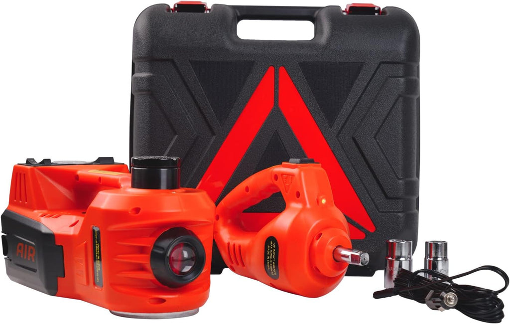 5 Ton Electric Car Jack with Integrated Tire Pump, Impact Wrench, LED Light J754610