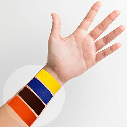 12 Color Water Activated Face Paint Palette with 2 Brushes M342155