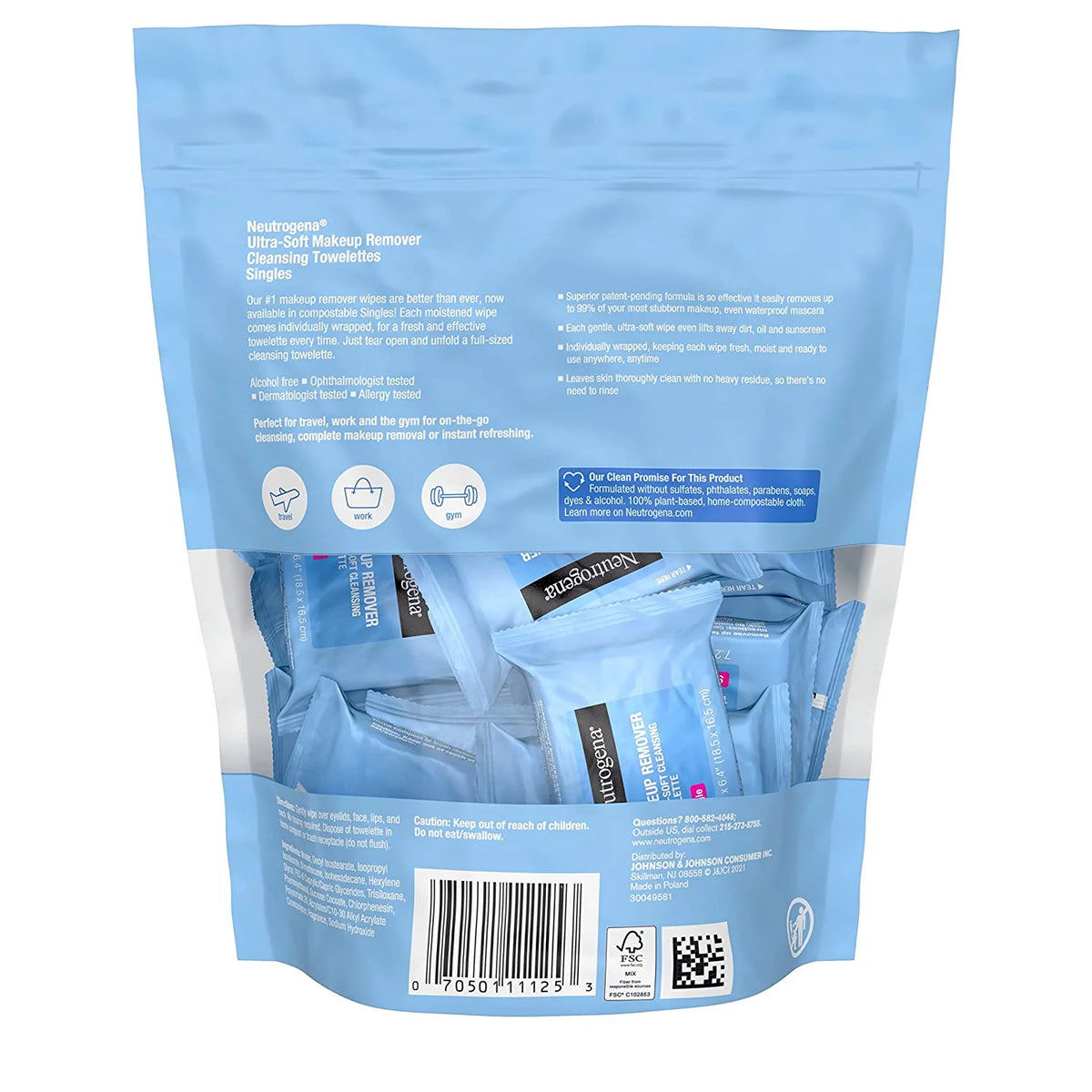 Fragrance-Free Makeup Remover Cleansing Towelettes 20 ct Pack of 3 S632