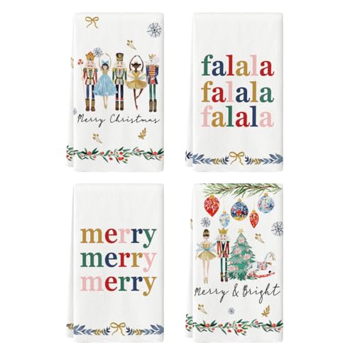 18x26 Inch Set of 4 Christmas Kitchen Towels H3709