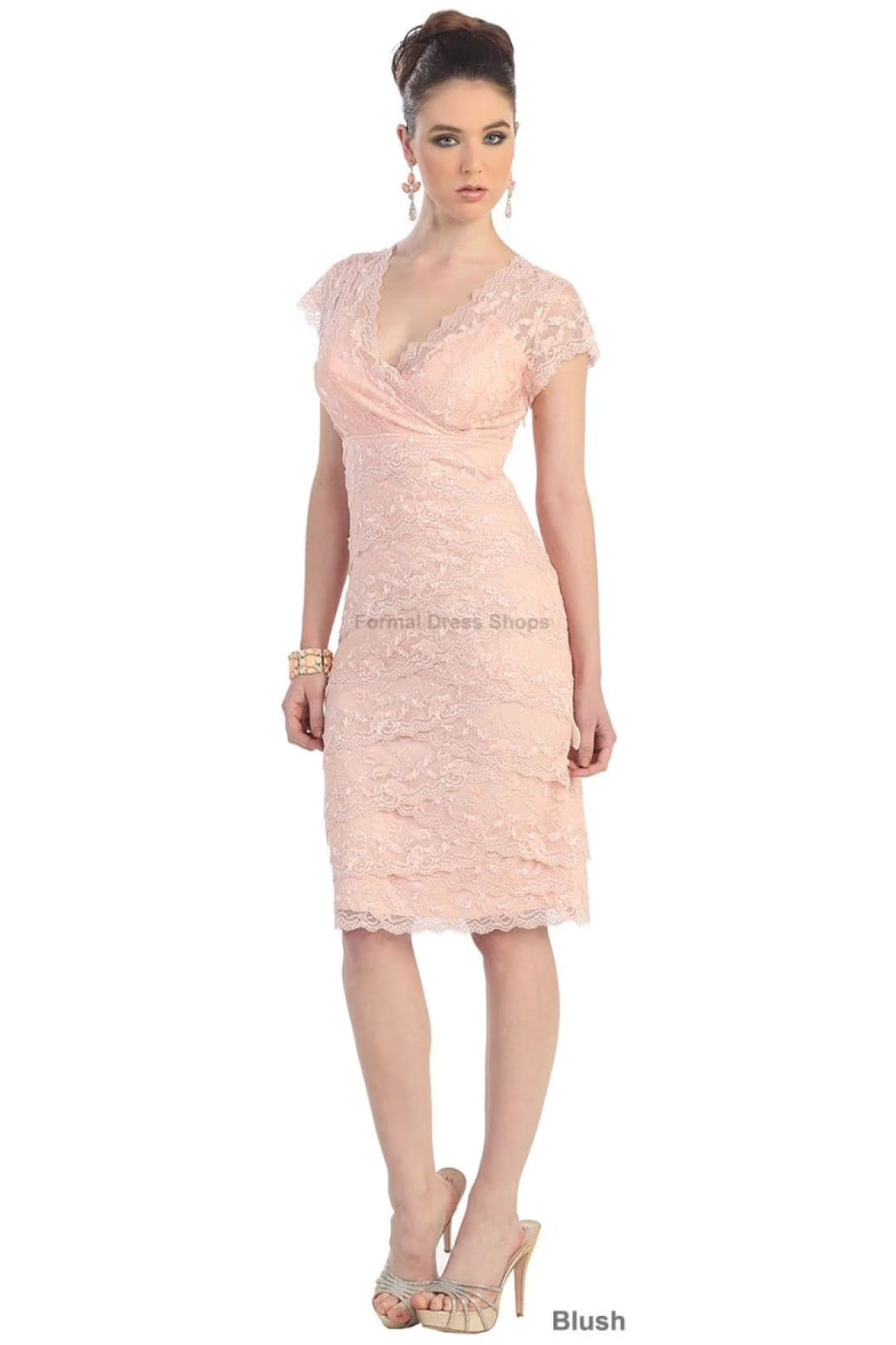 Short Sleeve Mother Of The Occasion Dress U542638