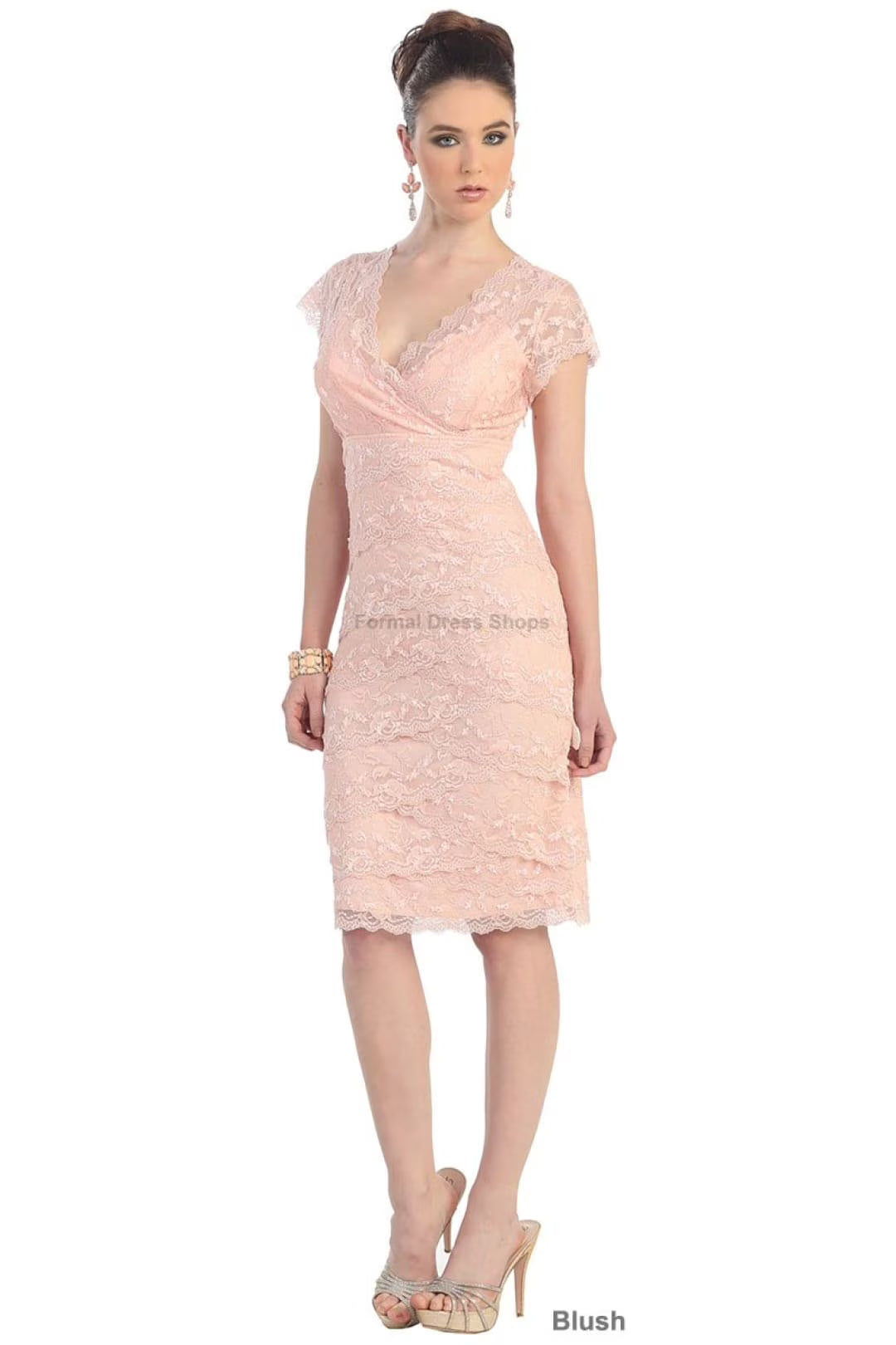 Short Sleeve Mother Of The Occasion Dress U542638