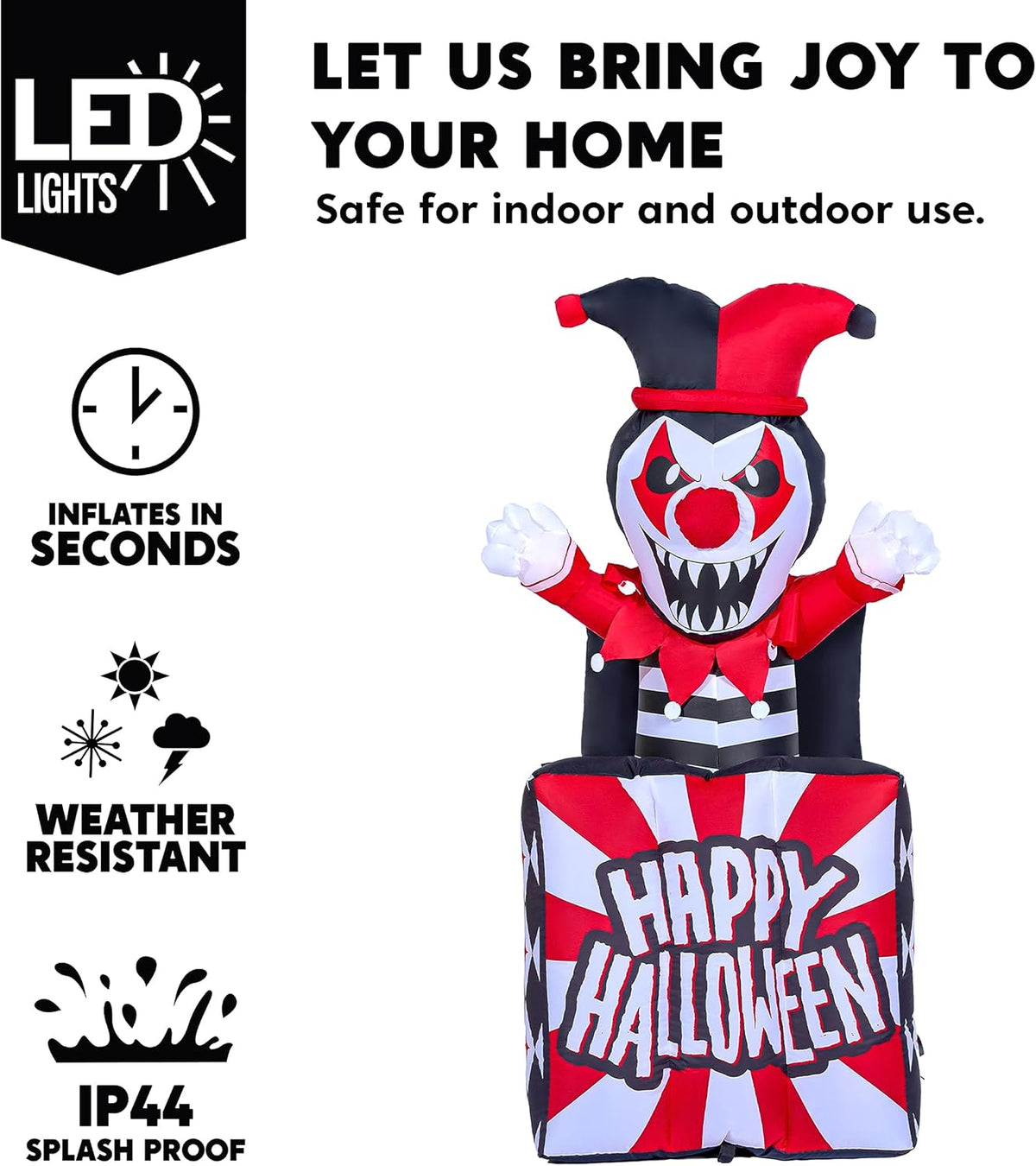 5 Ft Halloween Inflatable Decor with Built-in LEDs F909503