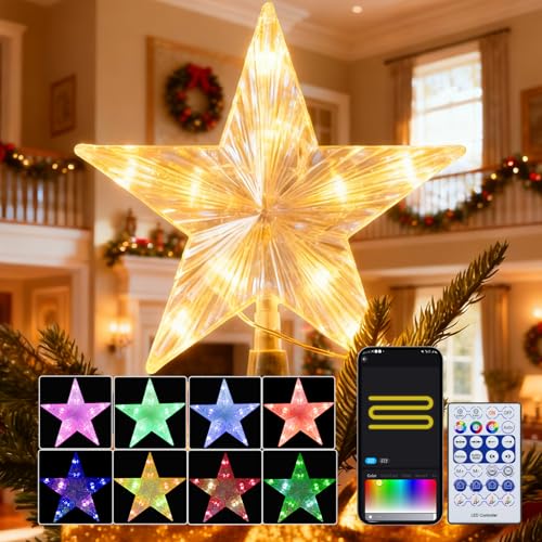 Color Changing Christmas Star Tree Topper O62695