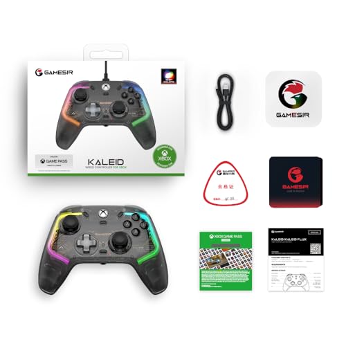Wired Controller for Xbox Series X|S, Xbox One, Windows, Steam, Transparent Gaming Gamepad with Hall Effect Joysticks F450975