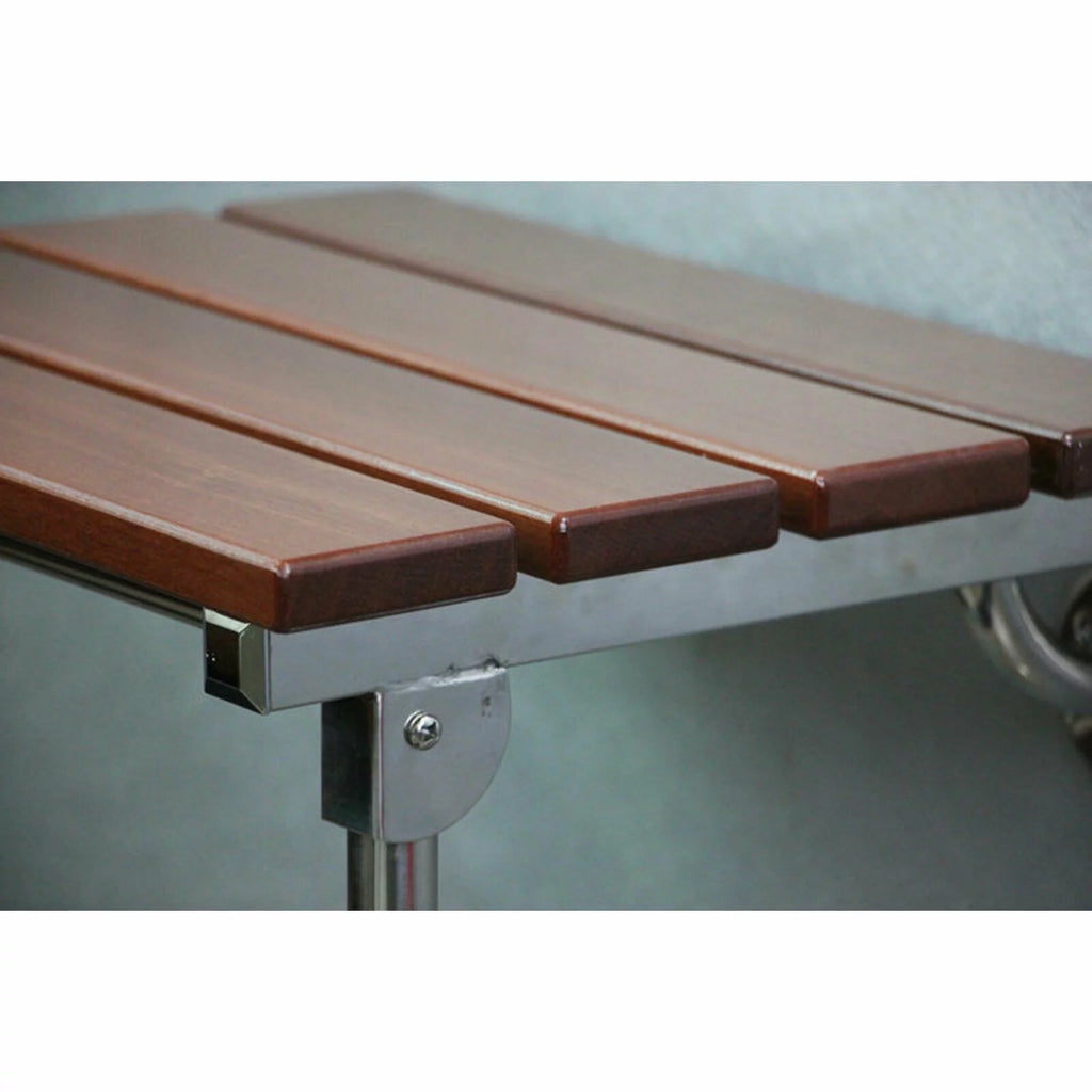 Folding Shower Seat Wall Mounted Wood Bathroom Bench P3423
