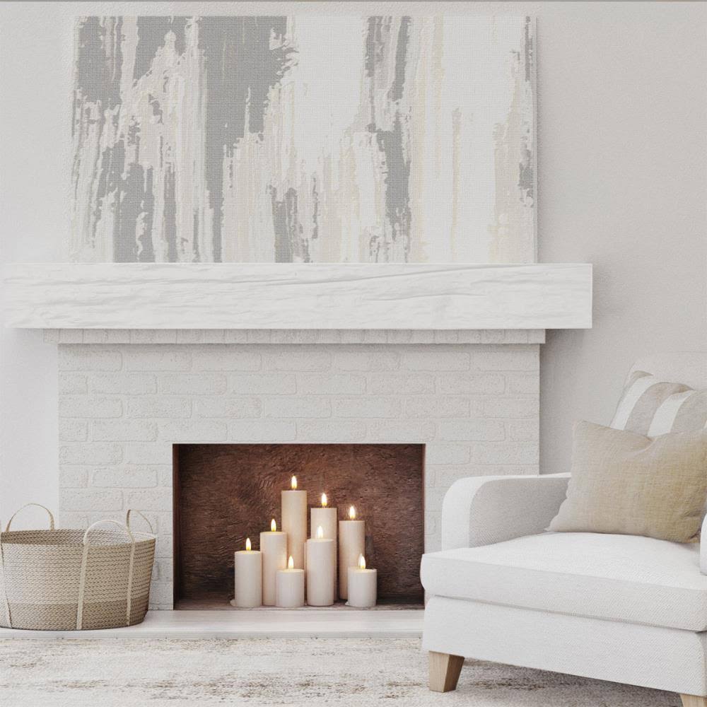 Faux Wood Fireplace Mantel, Ready for Paint I322