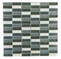Gray Glass/Stone Rectangle Mosaic Tile M11717