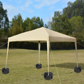 4pcs Tent Shade Canopy Water Fillable Weight Plates Black P4640