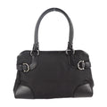 Pre-Owned Black Canvas Leather Shoulder Bag X59119