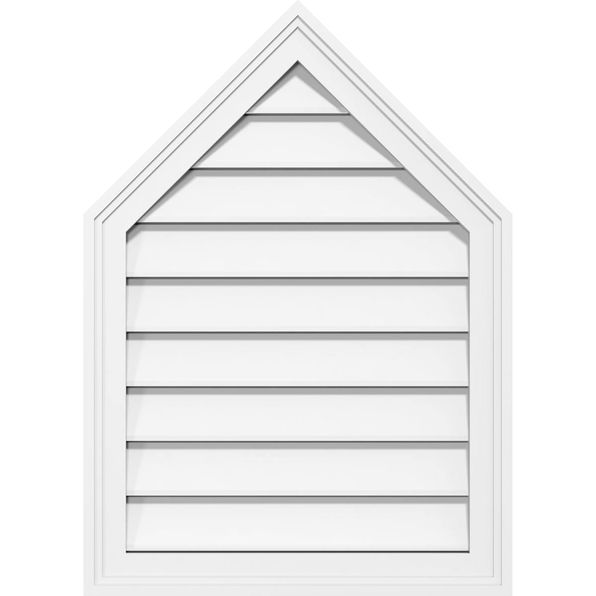 Peaked Top Surface Mount PVC Gable Vent E17953
