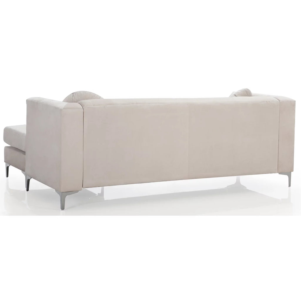 Ivory Sofa Chaise L985