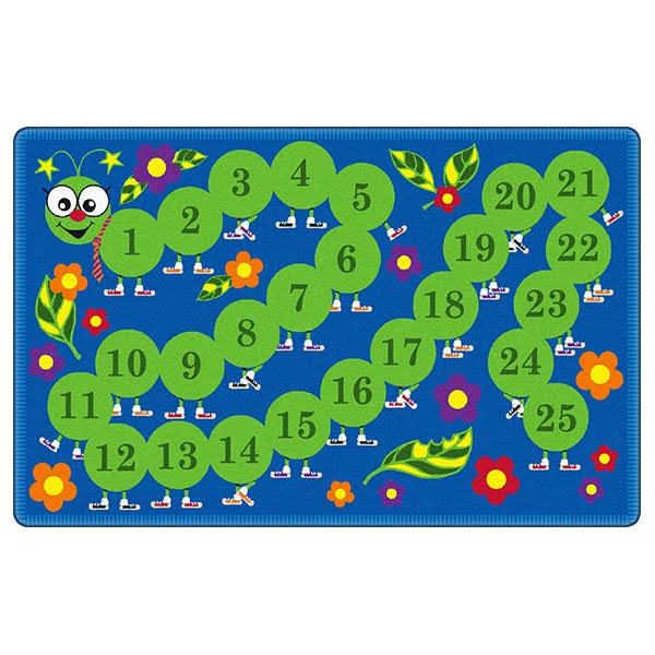 Counting Caterpillar 6' x 9' Carpet Y845