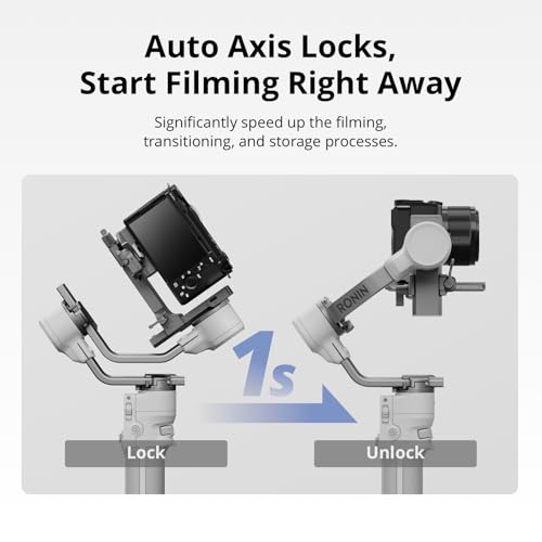 Gimbal Stabilizer for Cameras, Auto Axis Locks, 2kg Payload T205