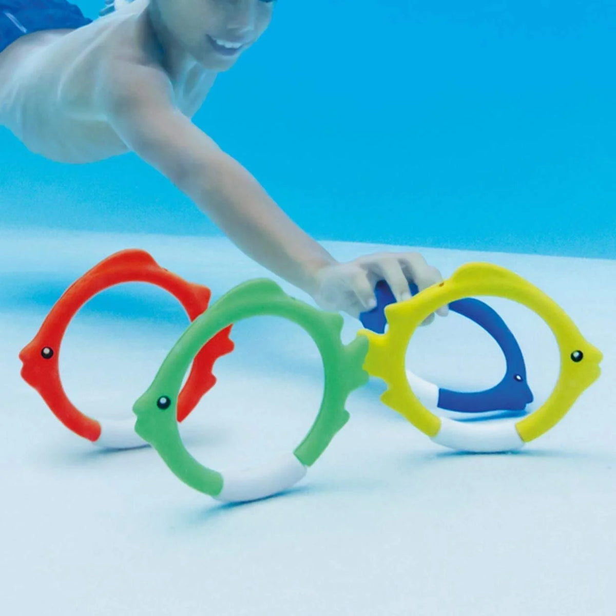 Underwater Pool Diving Toys Set of 3 with Drawstring Bag N388