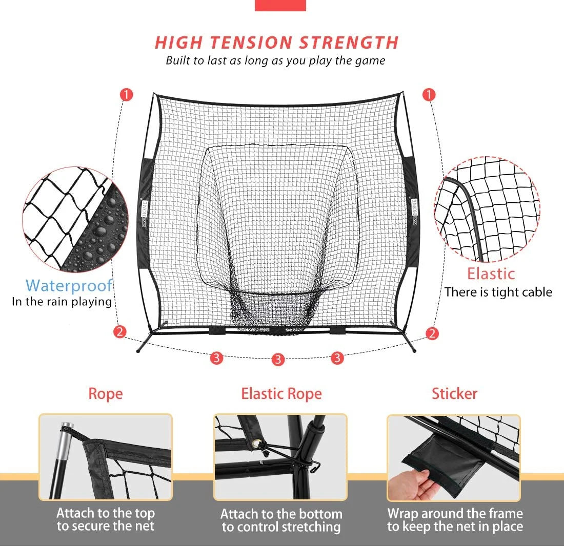 7x7Ft Baseball Softball Practice Net with Carry Bag C52210
