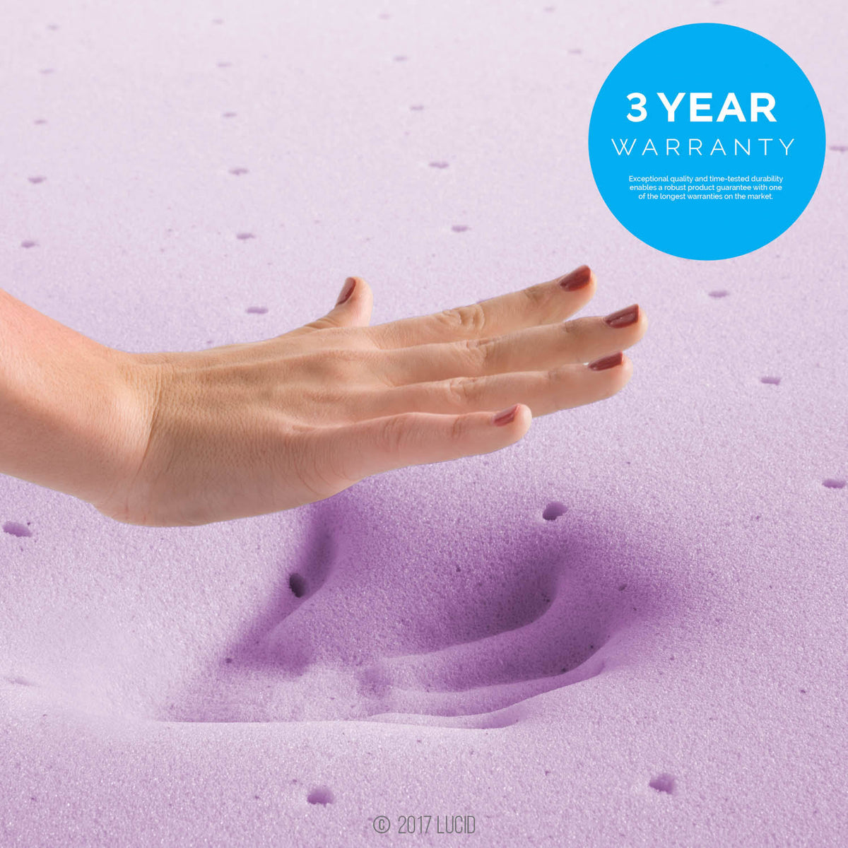 Full Lavender Infused Memory Foam Mattress Topper C9046