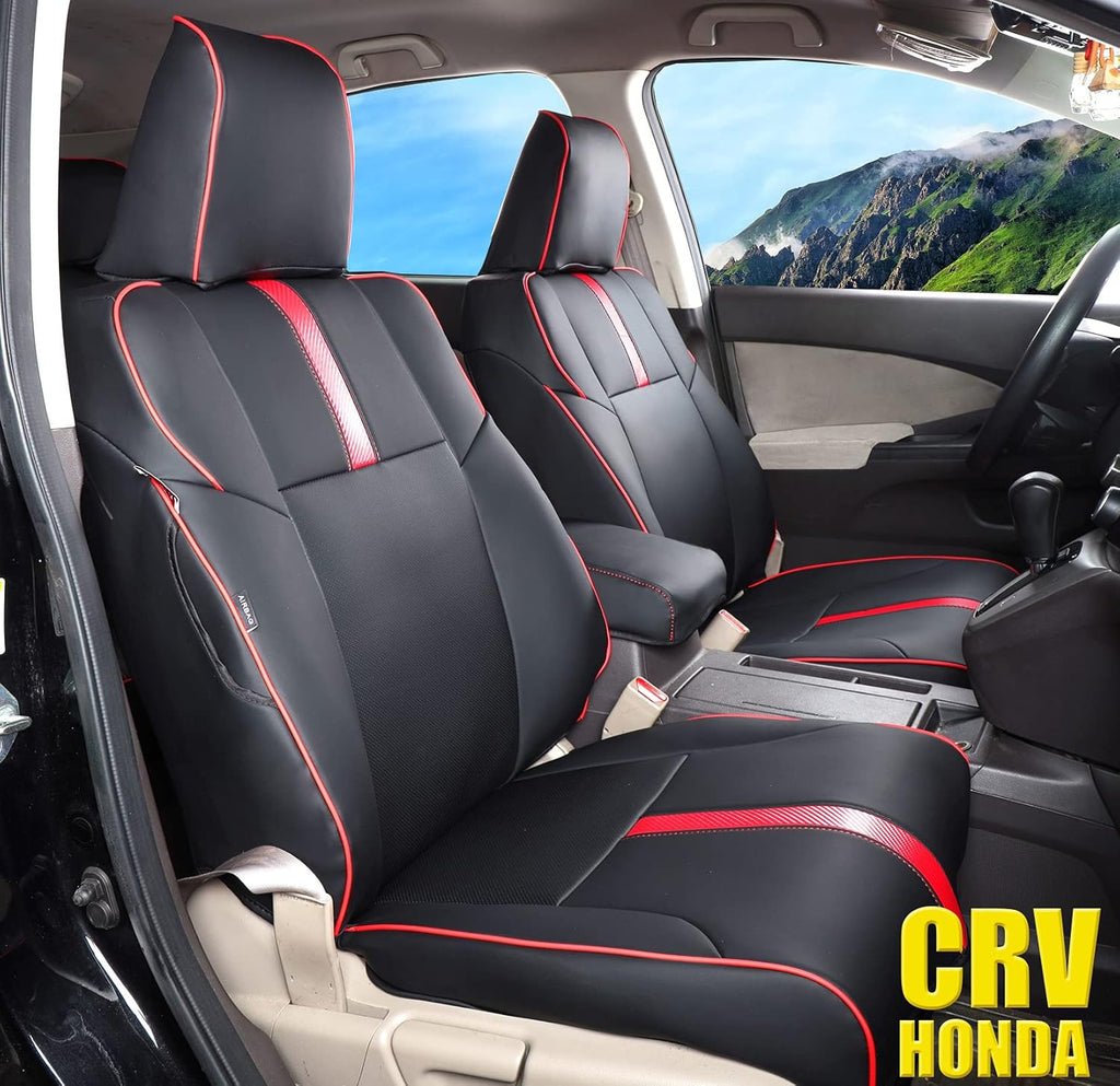 Custom Fit Waterproof Faux Leather Car Seat Covers Full Set O4726