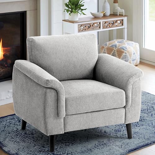 Blue Chenille Accent Chair with Wood Legs, 2PCS I8509