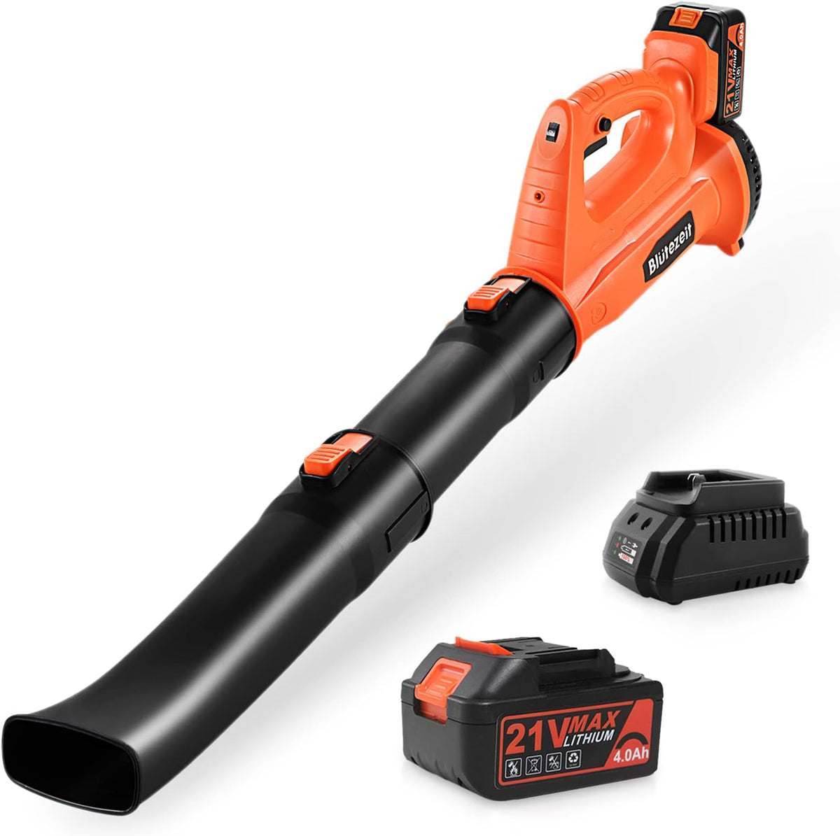 Cordless Leaf Blower 21V Battery Powered Electric Blower with 4.0Ah Battery & Charger Z194
