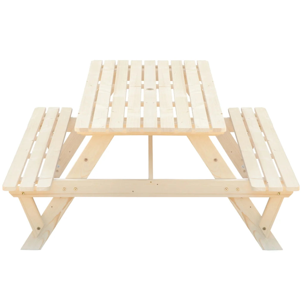 Wooden 6-Person Picnic Table N2819