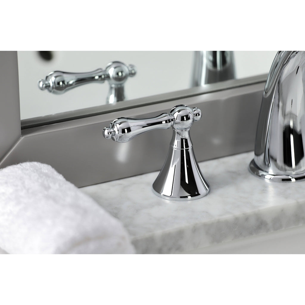 Brushed Nickel Widespread Bathroom Faucet with Brass Pop-Up J509492