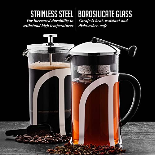 34oz Heat Resistant Borosilicate Glass French Press Coffee Maker D8261