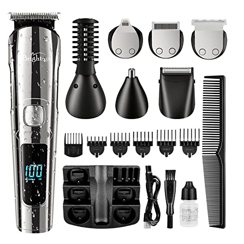 Beard Trimmer, IPX7 Waterproof Cordless Electric Razor with LED Display G229913