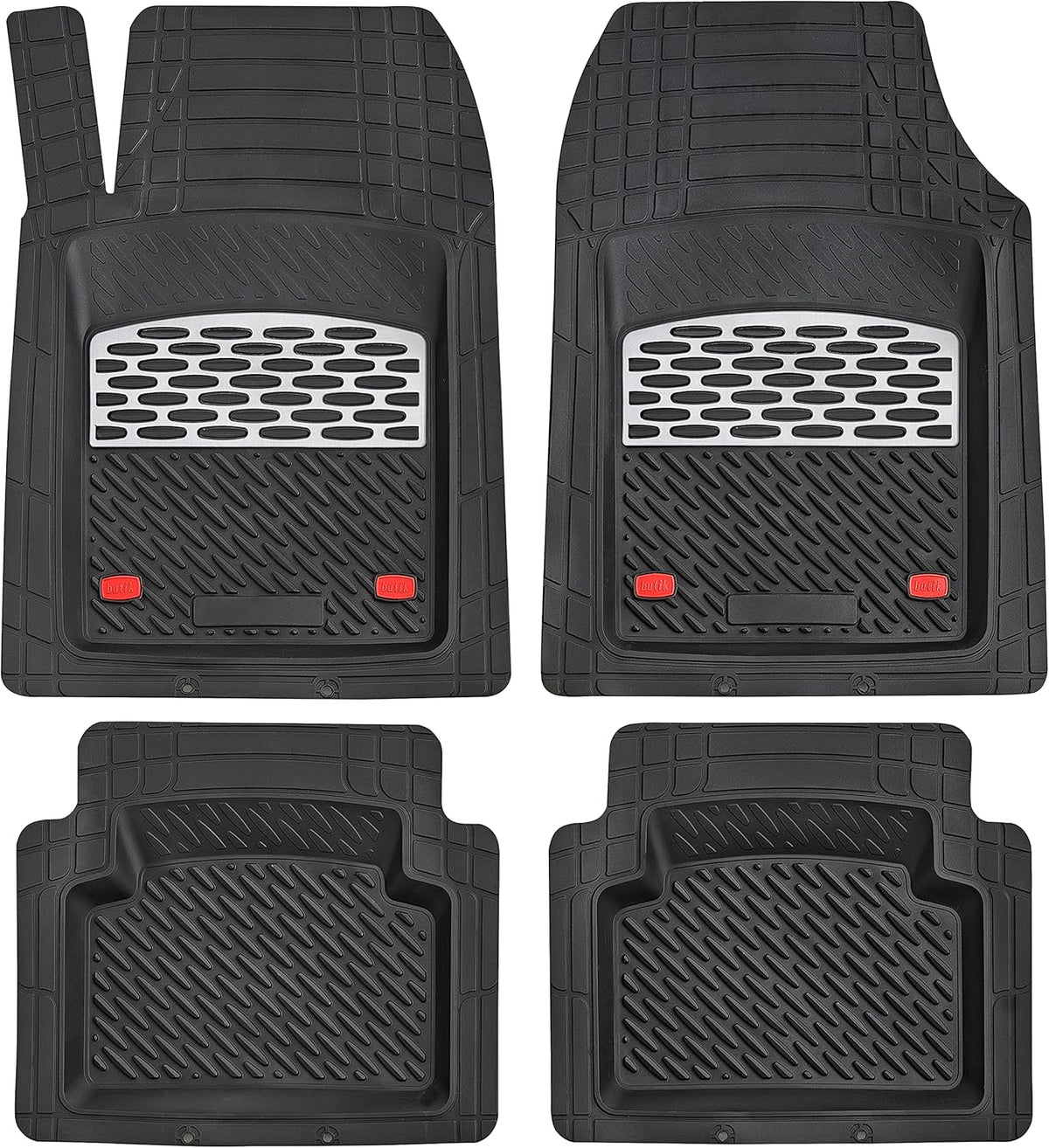 Silver 5-Piece Heavy-Duty Automotive Floor Mat V51526