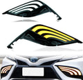 White Amber LED Front Fog Daytime Running Lamp with Dynamic Flash Turn Signal A24124