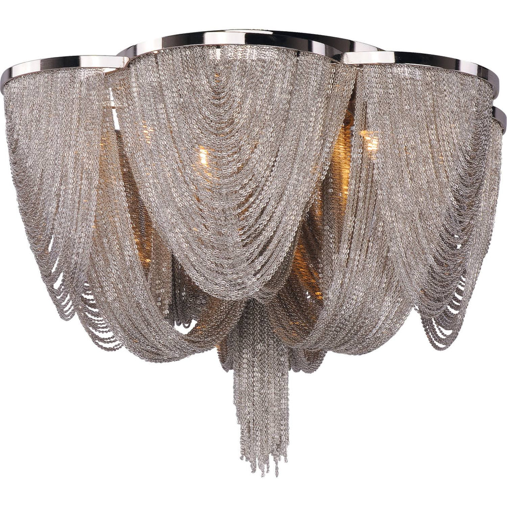Polished Nickel 6-Light Flush Mount F997334