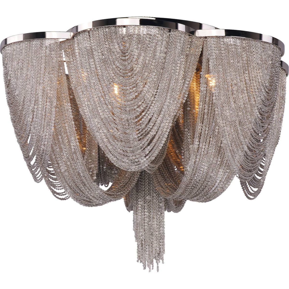 Polished Nickel 6-Light Flush Mount F997334