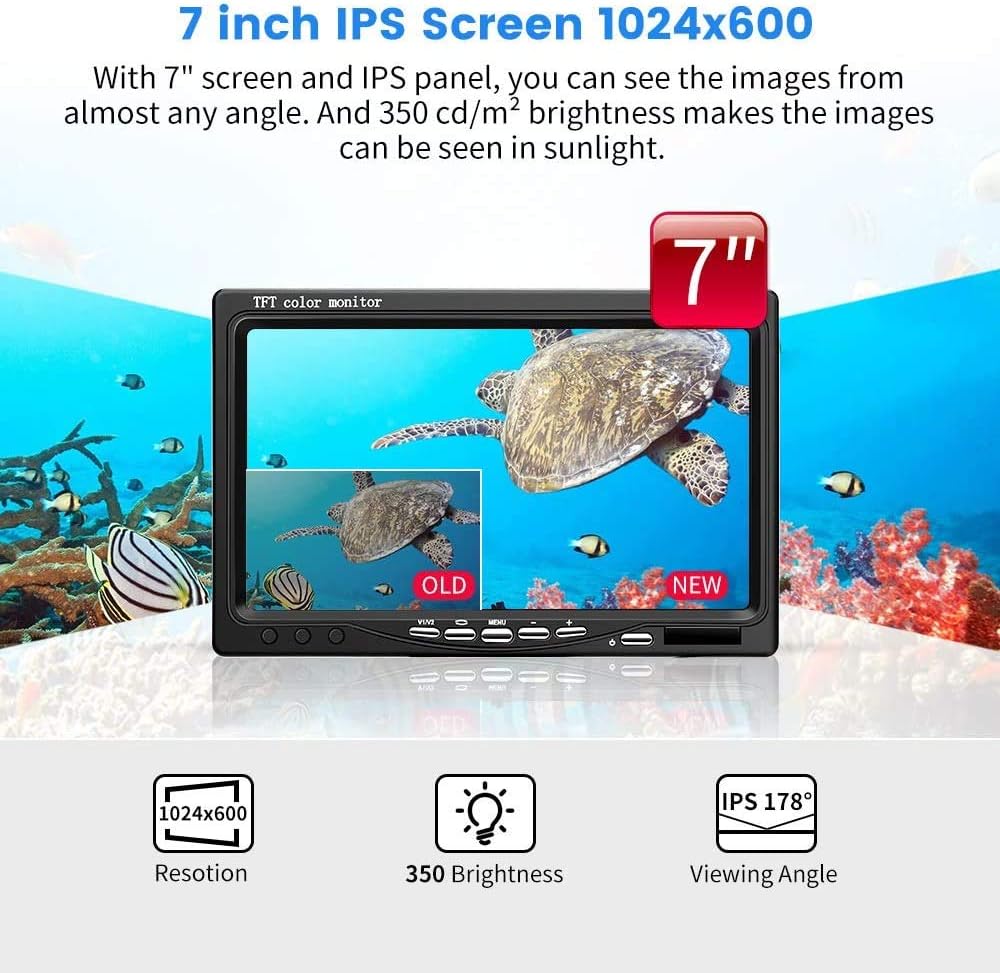 720P Underwater Fishing Camera with 7 inch Screen (15m) M1068