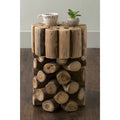 Round Teakwood Accent Table G751490