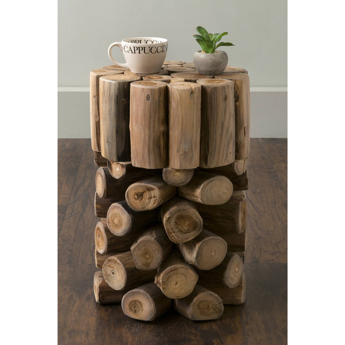 Round Teakwood Accent Table G751490