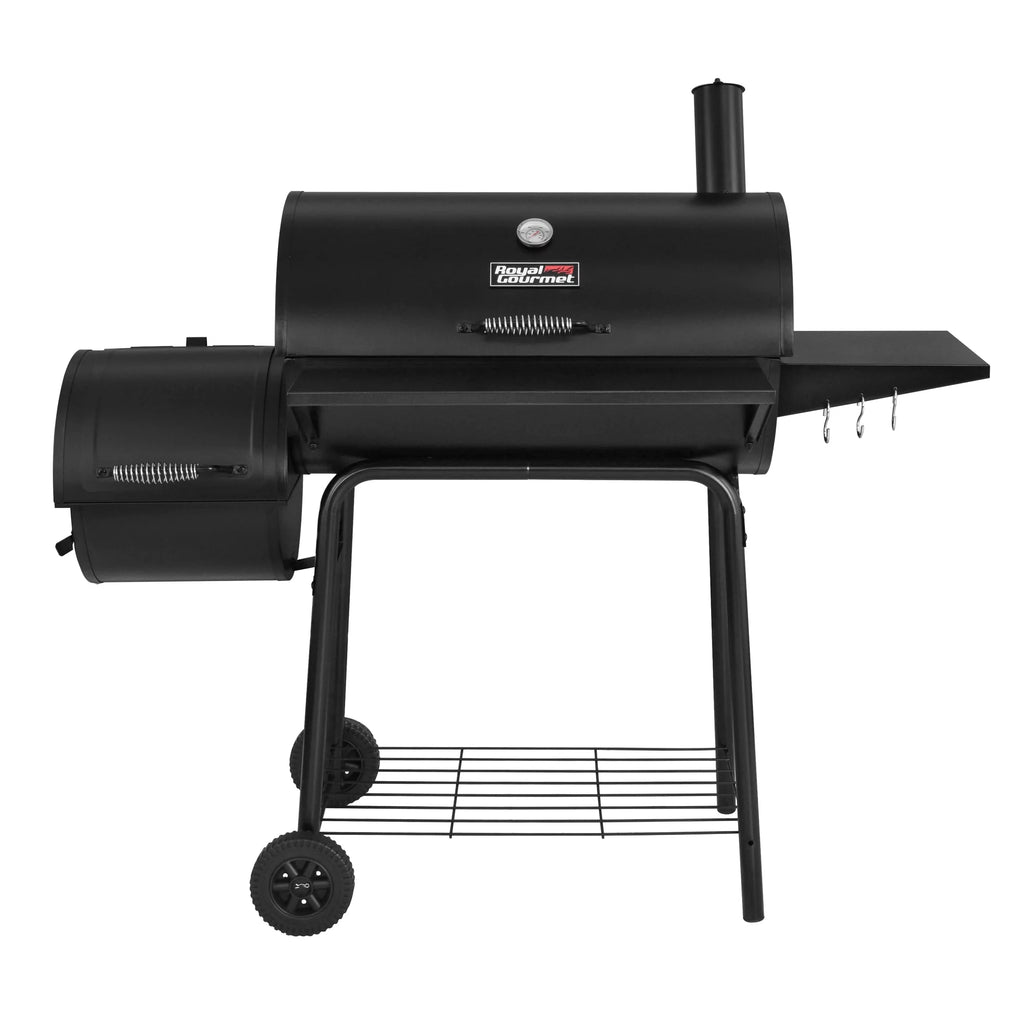 Steel Charcoal Grill with Offset Smoker D451
