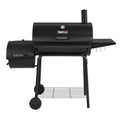 Steel Charcoal Grill with Offset Smoker D451