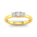 10k Yellow Gold Three Stone Diamond Ring Z667