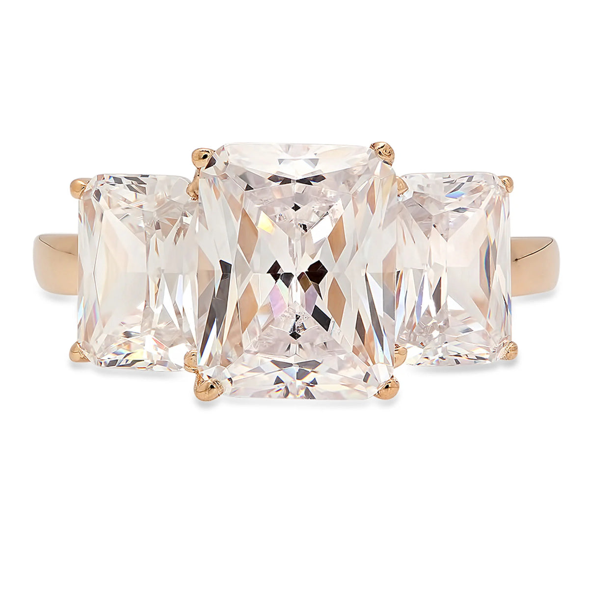 18K Yellow Gold Three-Stone Ring H653388